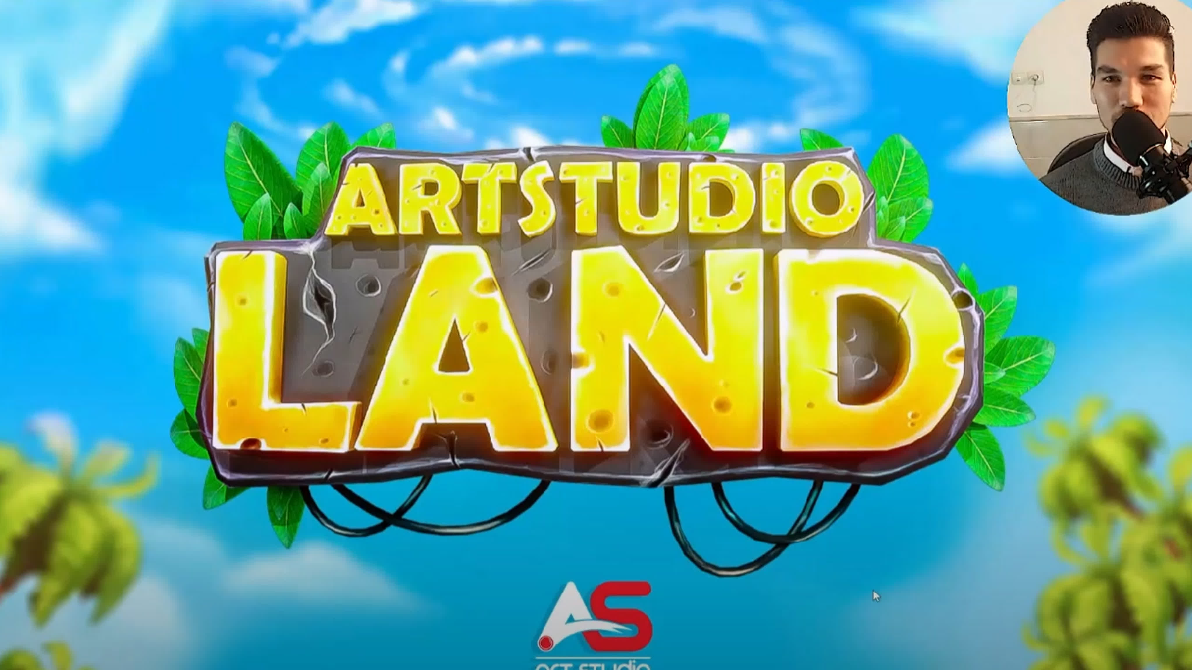 Art Studio - Texture Painting Game Title in Blender