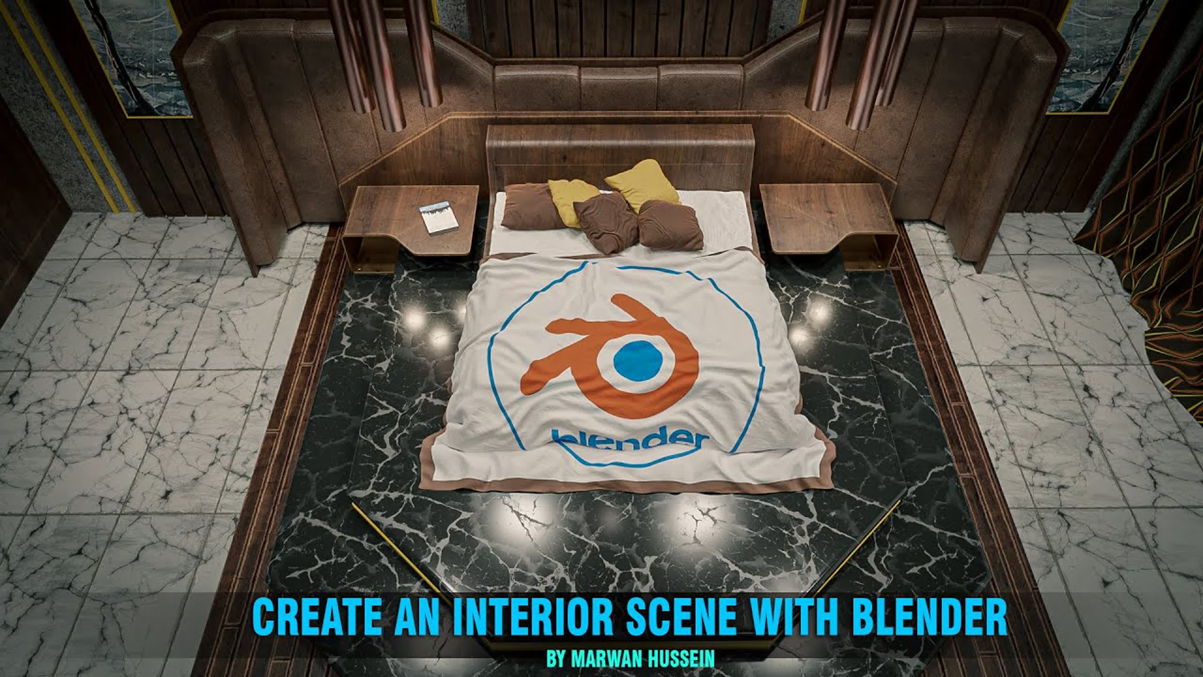 Udemy - Blender 2.83 - How to create realistic BedRoom with Cycles & Eevee (2020)