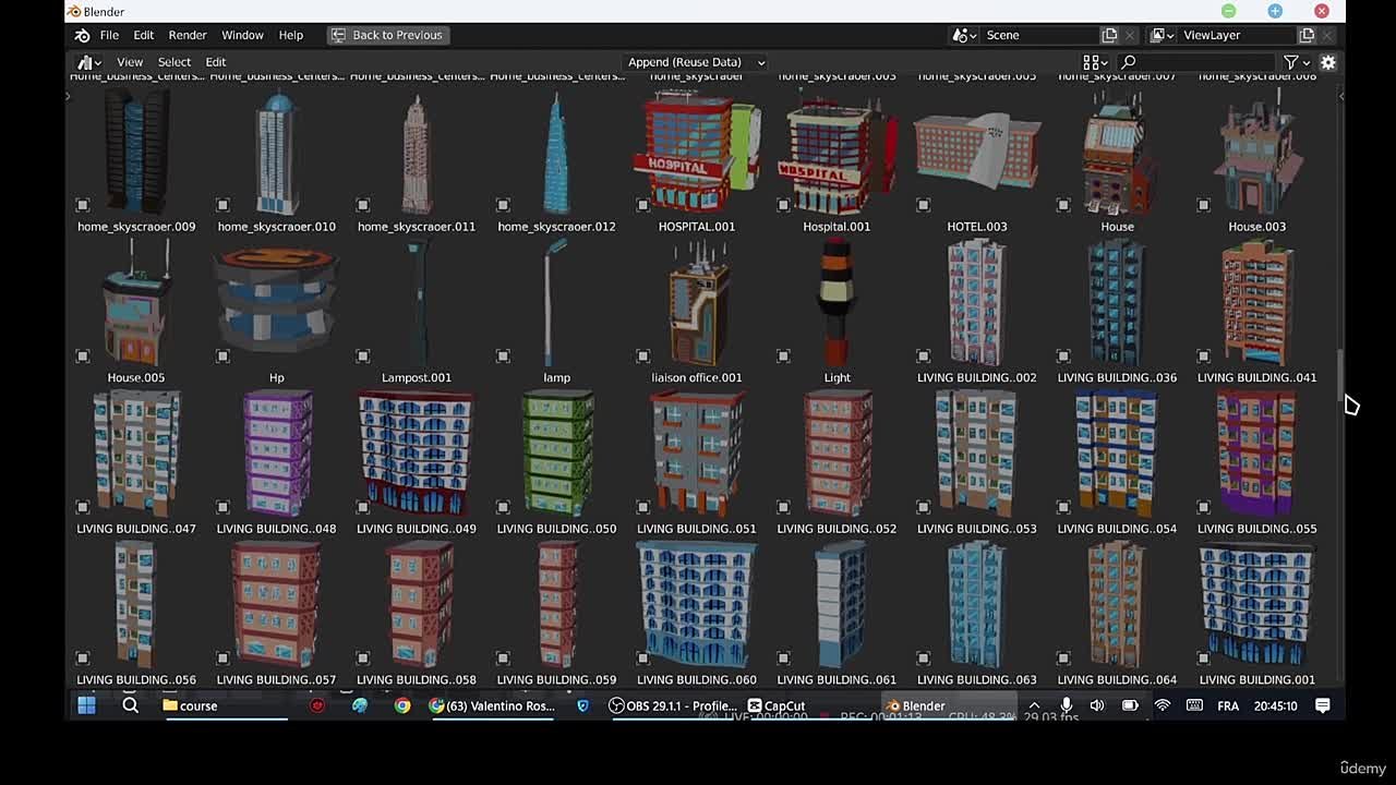 Simple City Ismotric Course Blender 3d