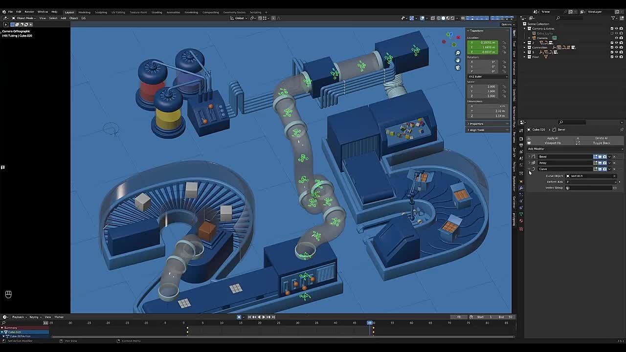 Create a Looping 3D Animation Animating Objects in Blender