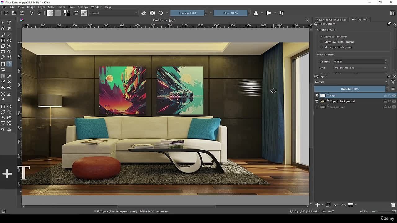 Udemy - Rendering Modern Living Room in Blender