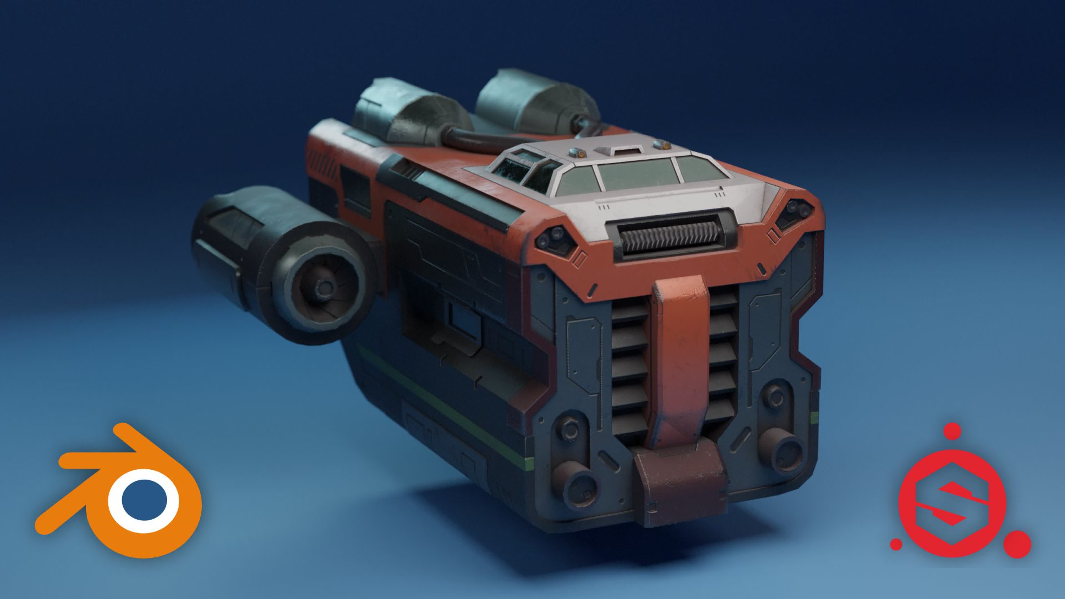 Skillshare - Sci-Fi Vehicle Creation with Blender and Substance Painter by Daniel Kim