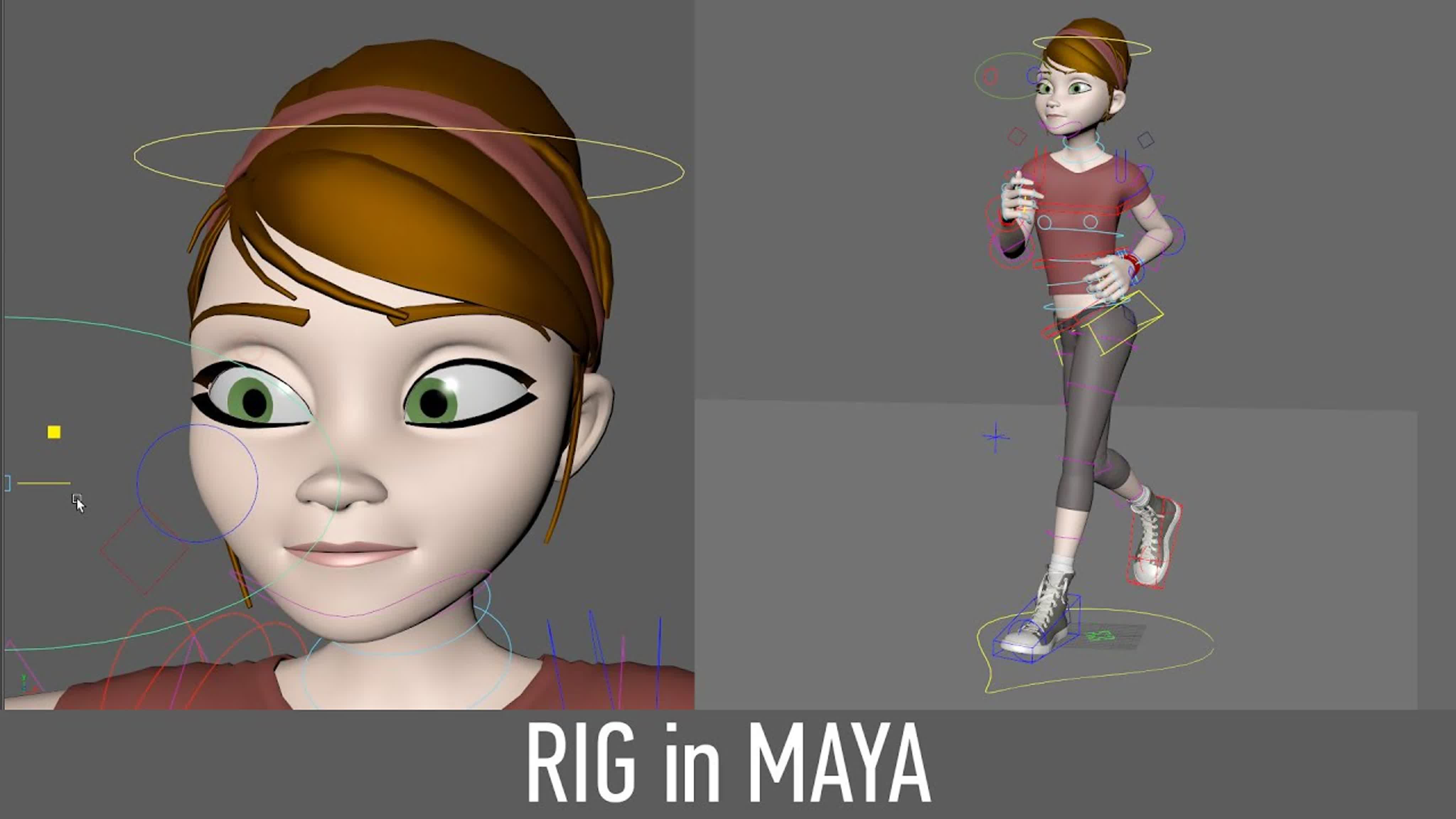 "Основы персонажного рига". Работы студентов курса.