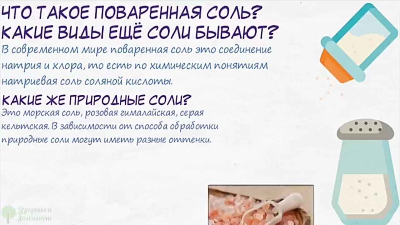 ЗДОРОВЬЕ: Сода, соль