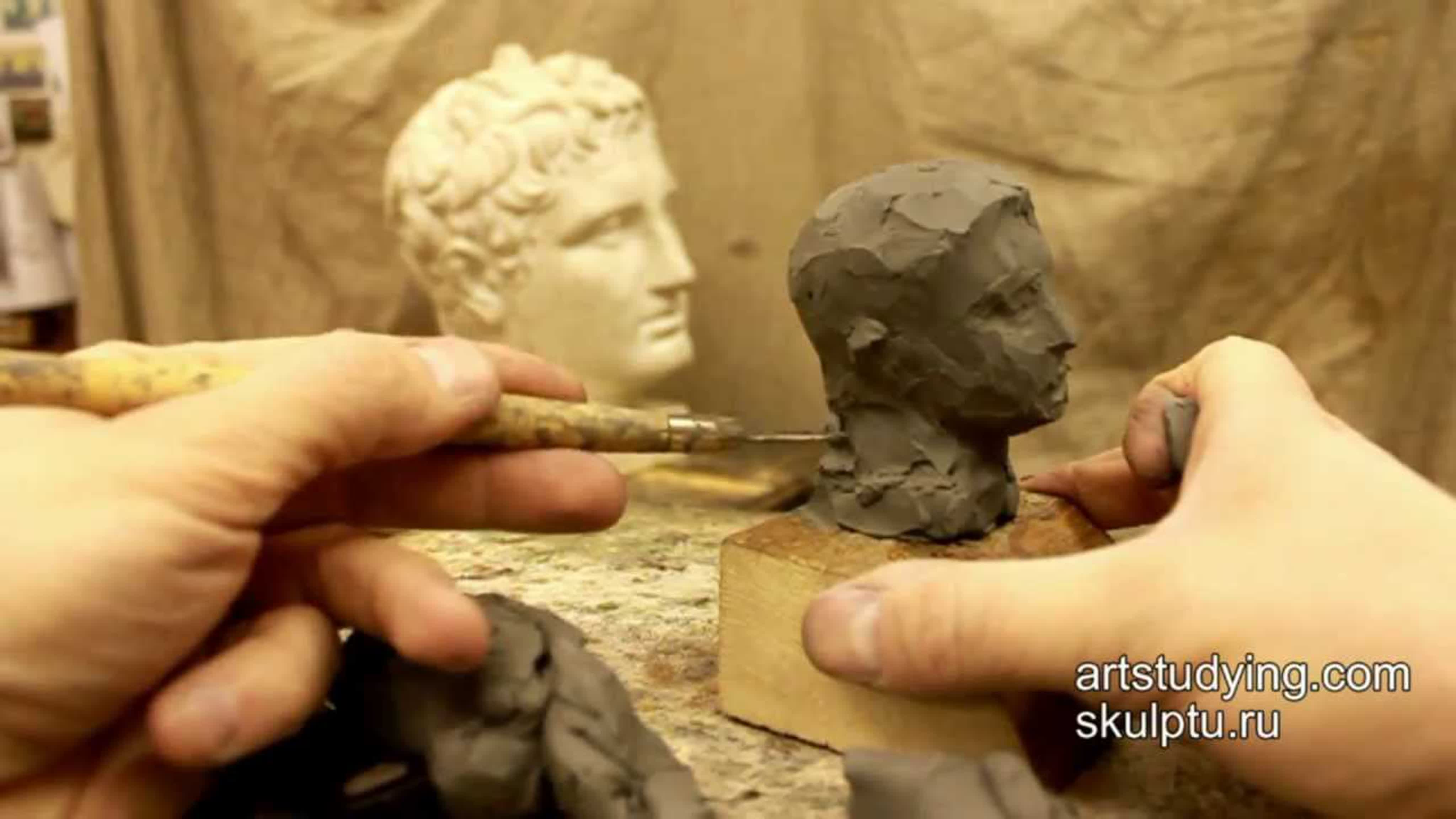 Обучение скульптуре. Портрет.