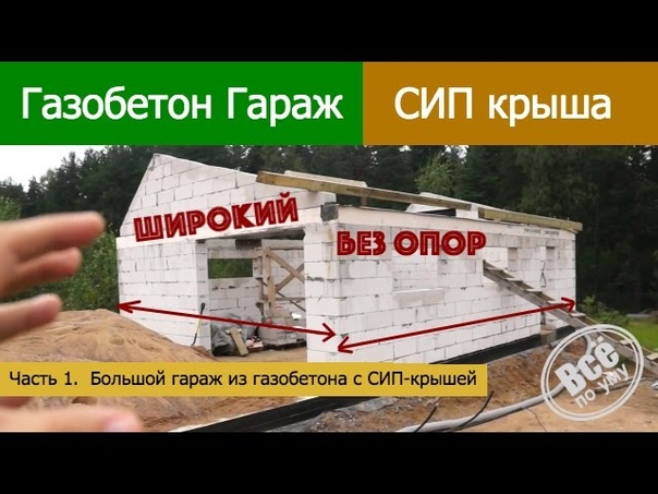 Гараж из газобетона
