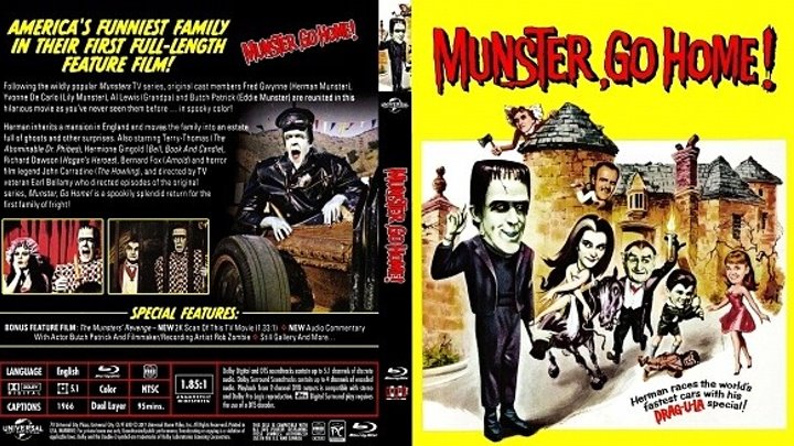 The Munsters (TV Series 1964–1966) Seasons 1 & 2  features the entire 70-episodes