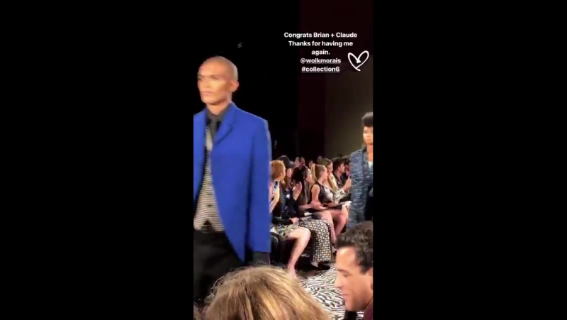 Адам Ламберт и Хайди Клум на модном шоу показе Wolk Morais, Los Angeles, California, 17.01.2018