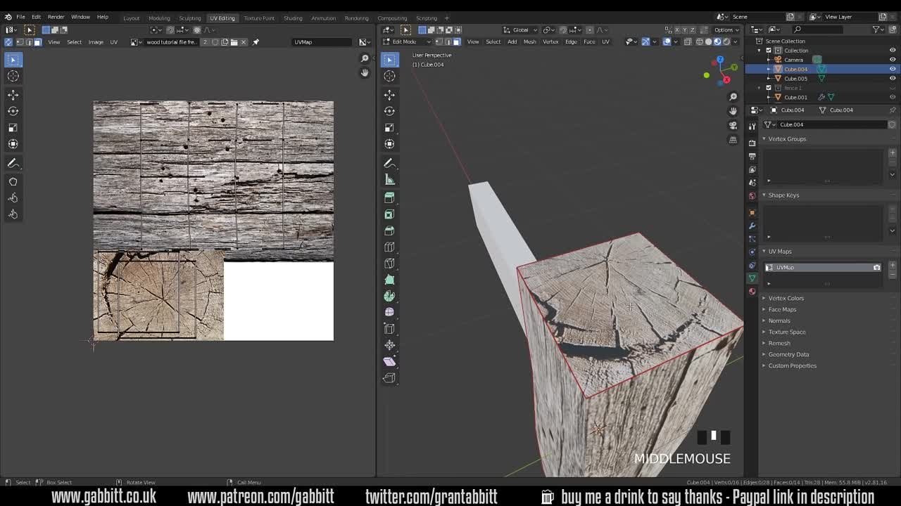 unwrapping in blender 2.8 [GrantAbbitt]