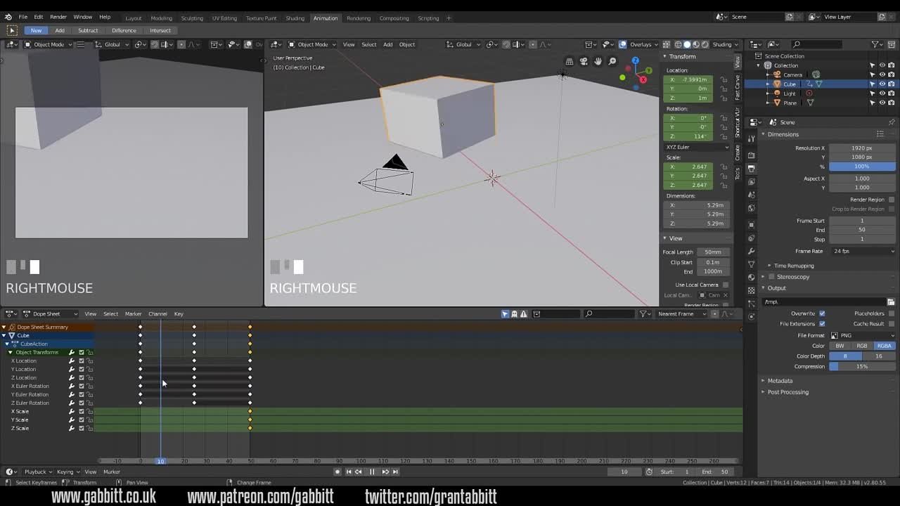 beginners guide to animation in 2.8 [GrantAbbitt]