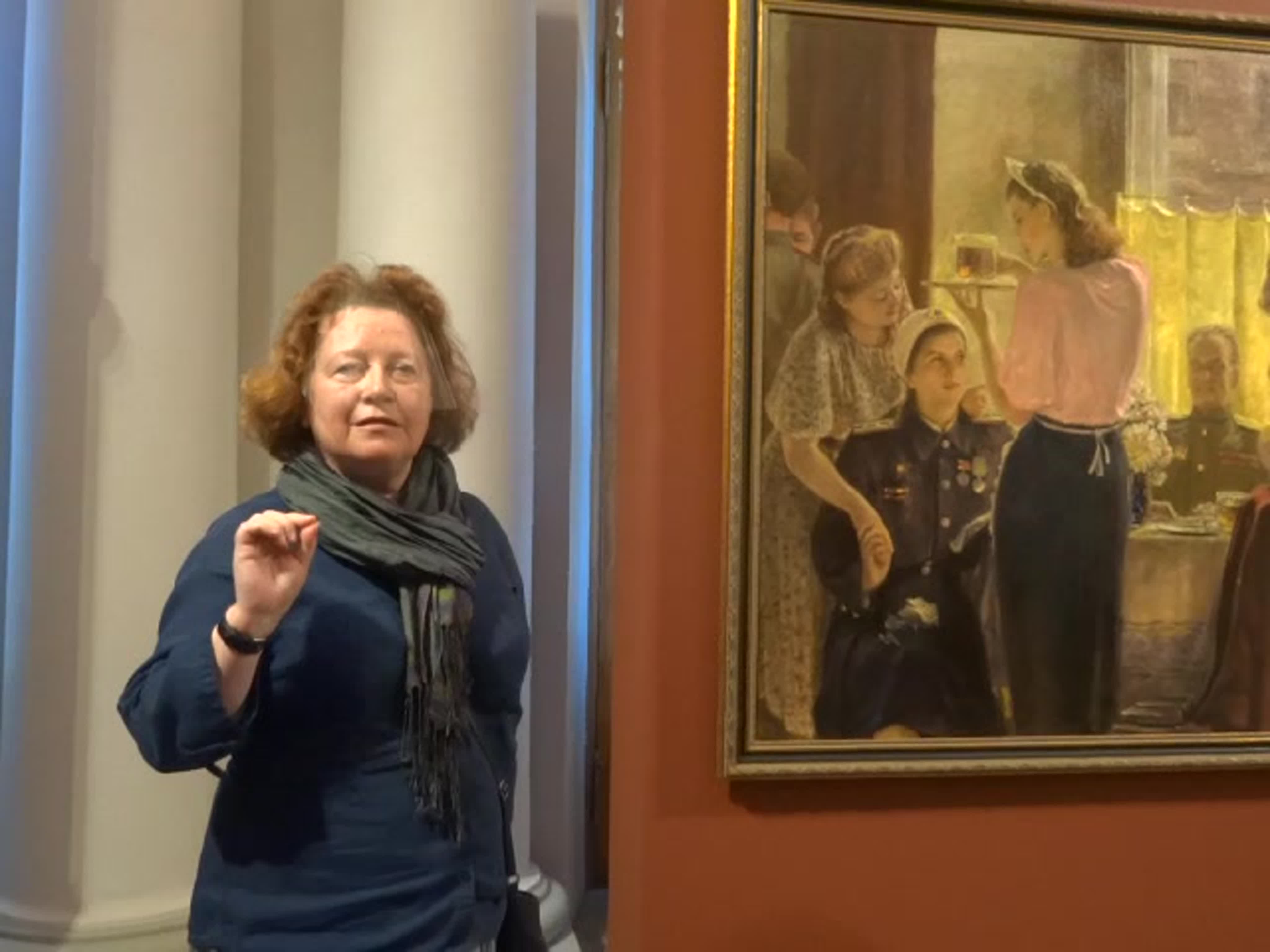 А.А.Самохвалов.Встреча друзей.1945