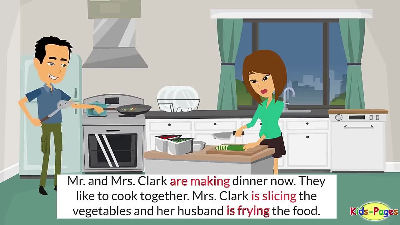 Grammar: Present Continuous (Настоящее длительное время)